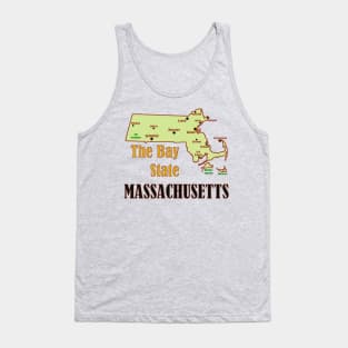 Massachusetts Map Tank Top